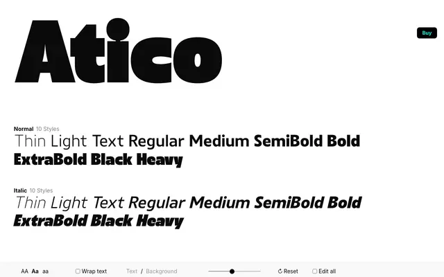 Atico specimen from Typeverything