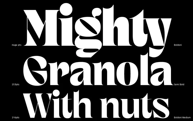 Boldoni specimen from Typeverything