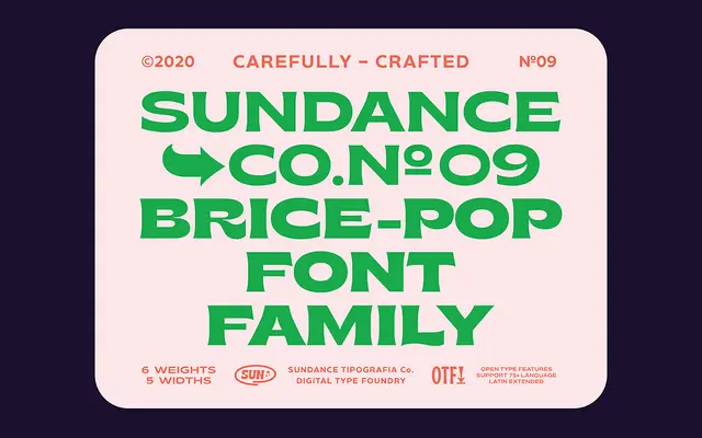 Brice specimen from Typeverything
