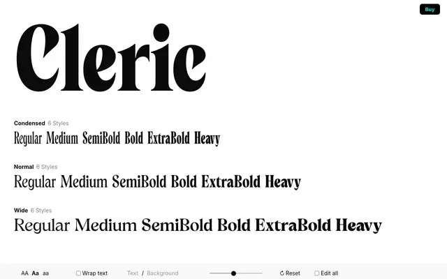Cleric specimen from Typeverything