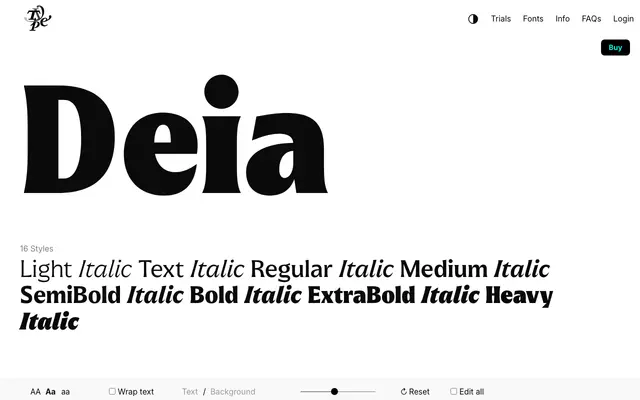 Deia specimen from Typeverything