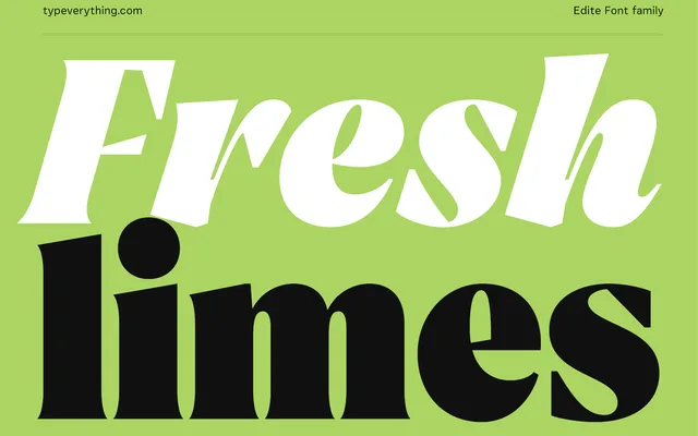 Edite specimen from Typeverything