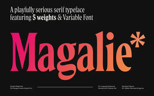 Magalie specimen from Typeverything