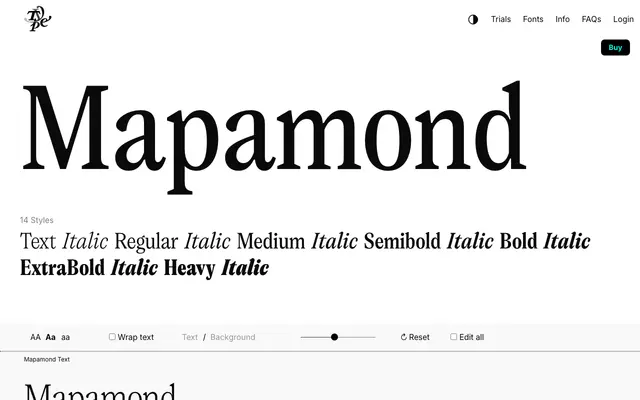 Mapamond specimen from Typeverything
