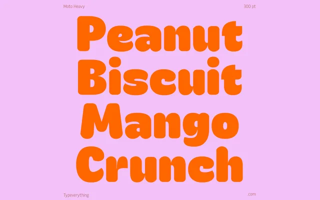 Moto specimen from Typeverything