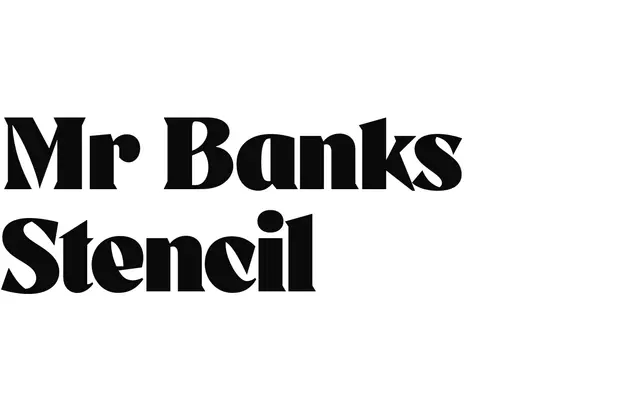 Mr Banks Stencil specimen from Typeverything