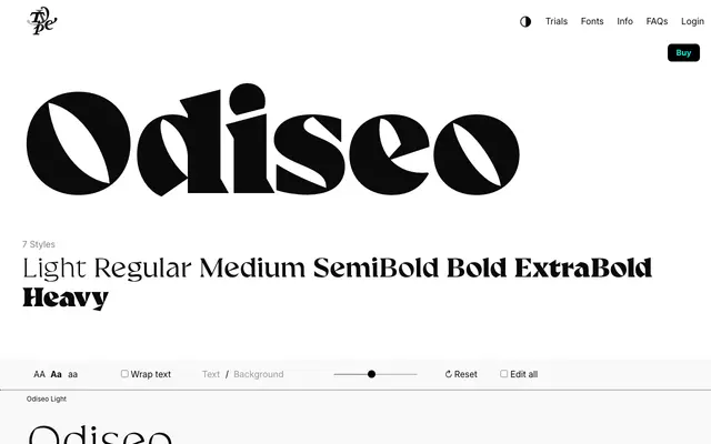 Odiseo specimen from Typeverything