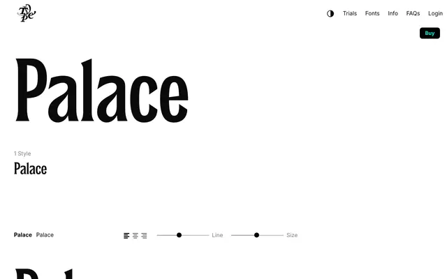 Palace specimen from Typeverything