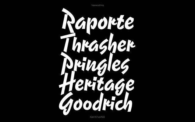 Raporte specimen from Typeverything