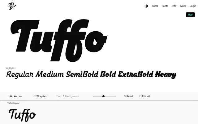 Tuffo specimen from Typeverything