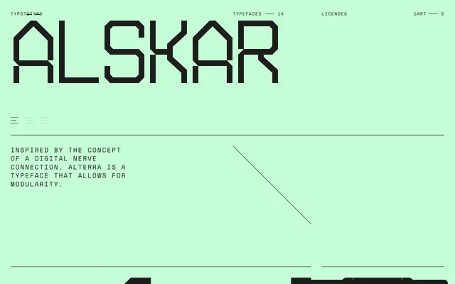 LD_ALTERRA specimen from TYPO72TYPO