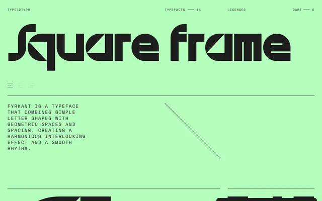 LD_FYRKANT specimen from TYPO72TYPO