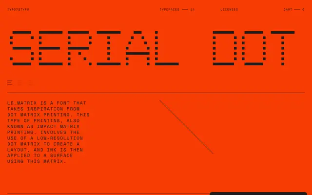 LD_MATRIX specimen from TYPO72TYPO