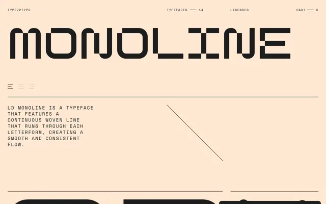 LD Mono Line specimen from TYPO72TYPO