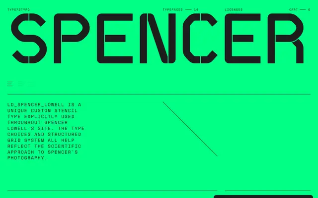 LD_SPENCERLOWELL specimen from TYPO72TYPO