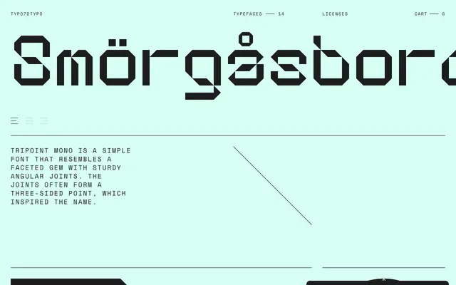 LD_TRIPOINT_MONO specimen from TYPO72TYPO