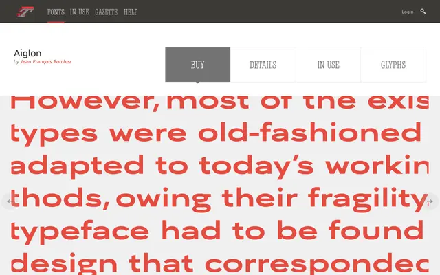 Aiglon specimen from Typofonderie
