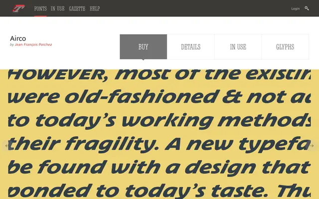Airco specimen from Typofonderie