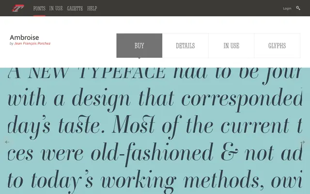Ambroise specimen from Typofonderie