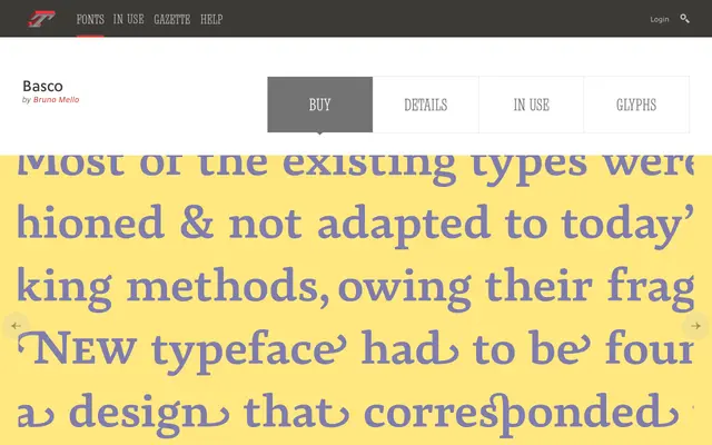 Basco specimen from Typofonderie