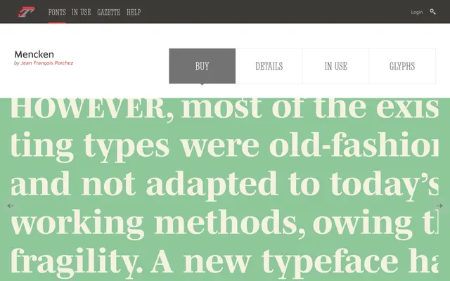 Mencken specimen from Typofonderie