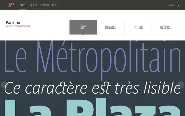 Parisine specimen from Typofonderie