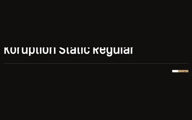 Koruption specimen from Typogama