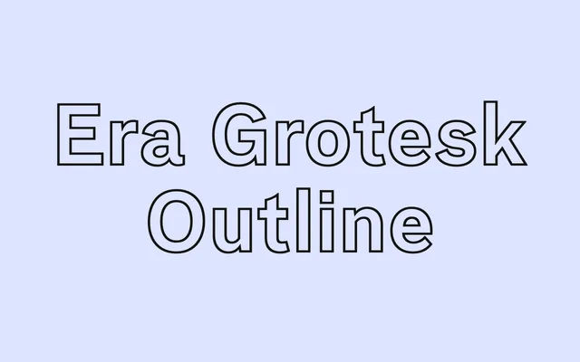 Era Grotesk Outline specimen from Typolar