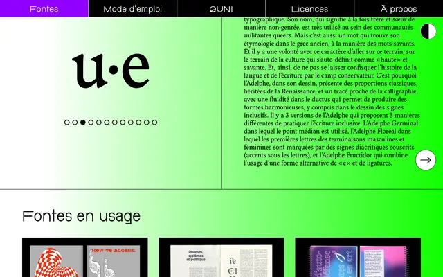 Adelphe specimen from Typothèque Bye Bye Binary