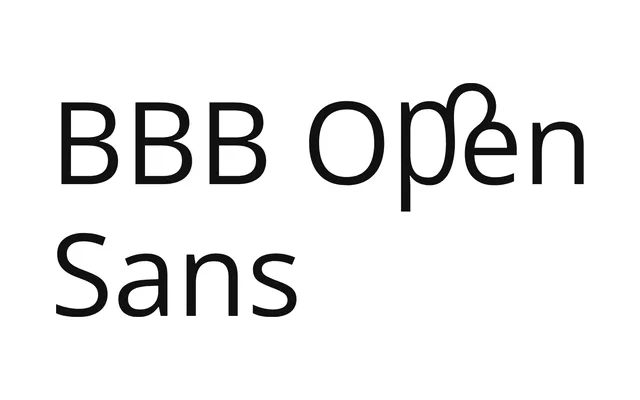 BBB Open Sans specimen from Typothèque Bye Bye Binary