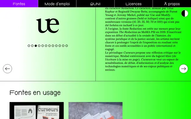BBB Redaction specimen from Typothèque Bye Bye Binary