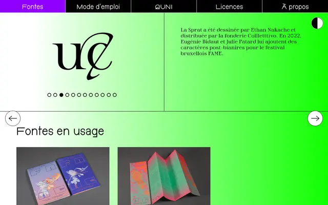 BBB Sprat specimen from Typothèque Bye Bye Binary