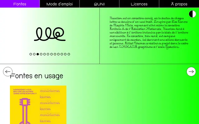 Bouclé·es specimen from Typothèque Bye Bye Binary