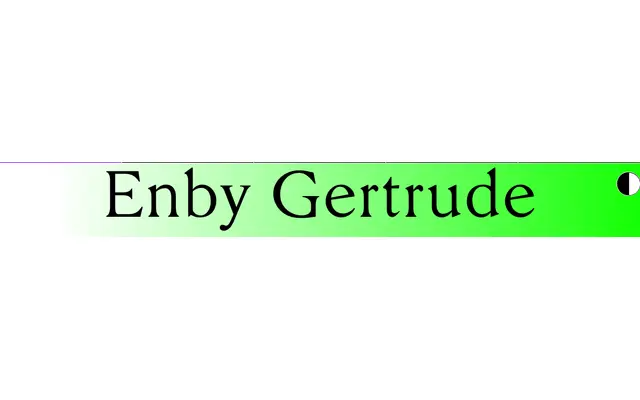 Enby Gertrude specimen from Typothèque Bye Bye Binary