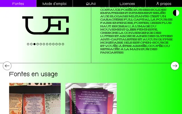Escabeau specimen from Typothèque Bye Bye Binary