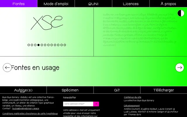 Nudles specimen from Typothèque Bye Bye Binary