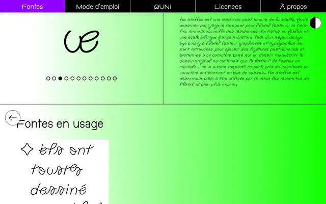stella·e specimen from Typothèque Bye Bye Binary