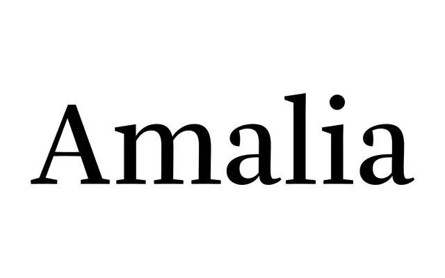 Amalia specimen from Typotheque