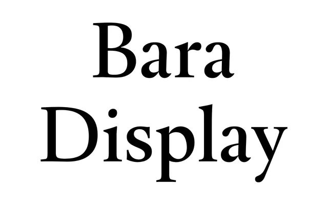 Bara Display specimen from Typotheque