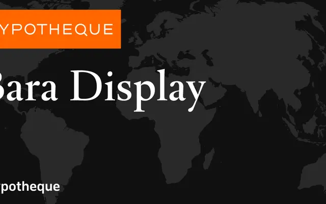 Bara Display specimen from Typotheque