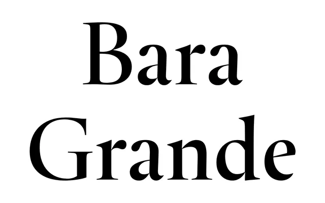 Bara Grande specimen from Typotheque