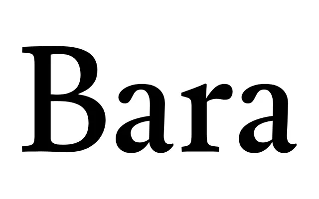 Bara specimen from Typotheque