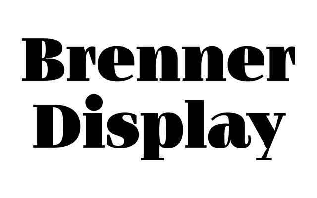 Brenner Display specimen from Typotheque