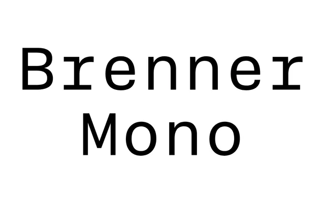 Brenner Mono specimen from Typotheque