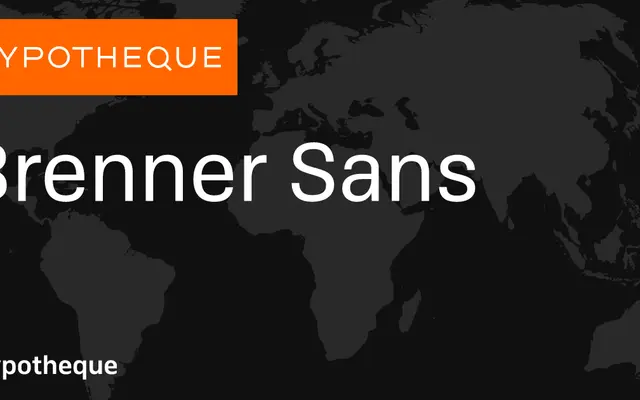 Brenner Sans specimen from Typotheque