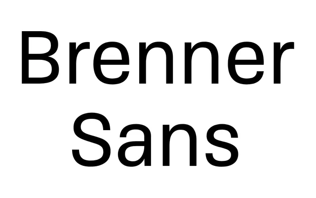Brenner Sans specimen from Typotheque