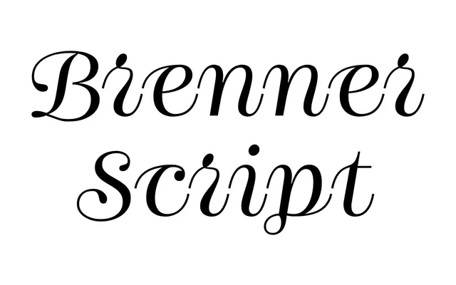 Brenner Script specimen from Typotheque