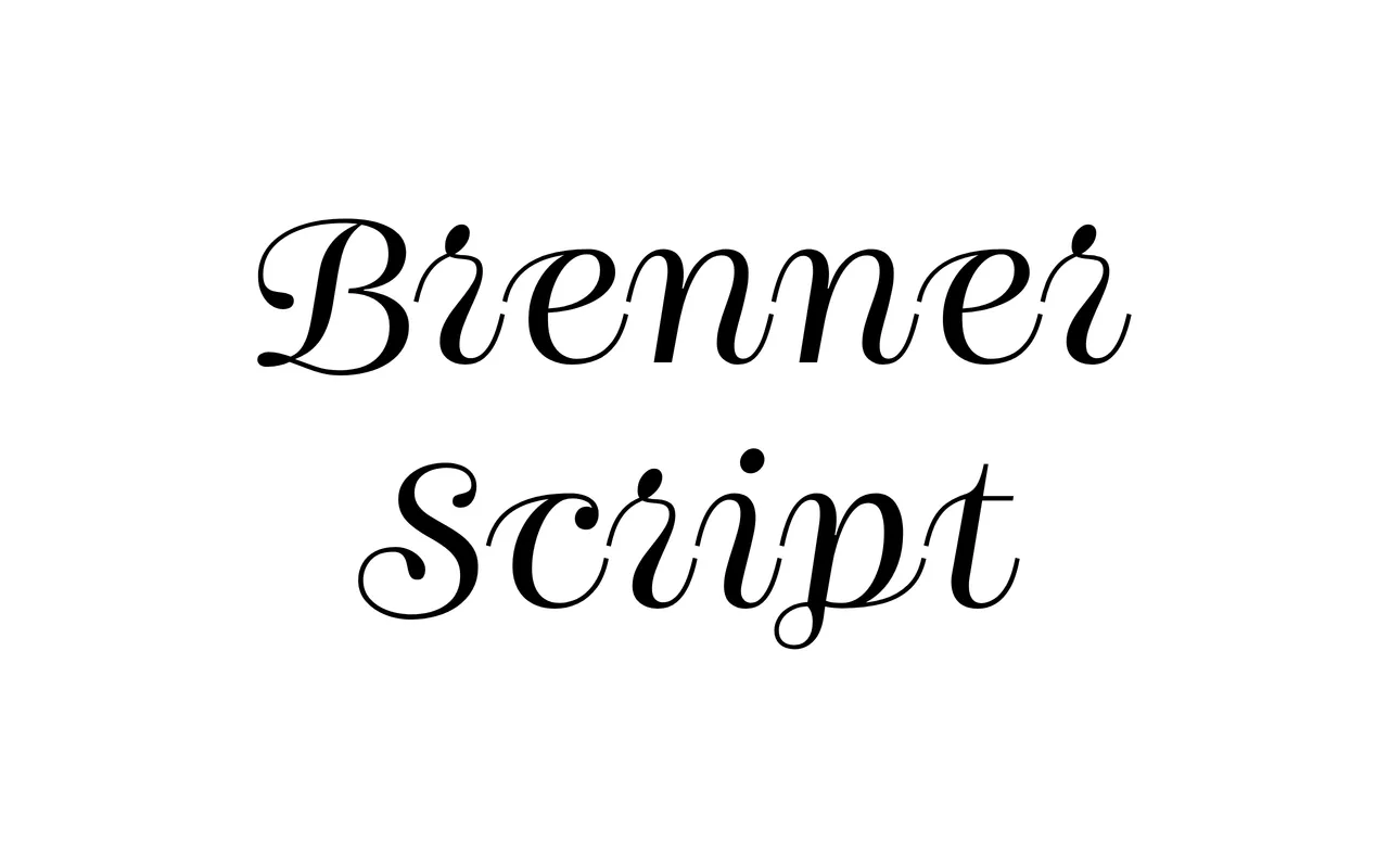 Brenner Script specimen from Typotheque