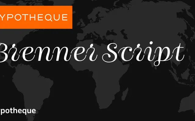 Brenner Script specimen from Typotheque