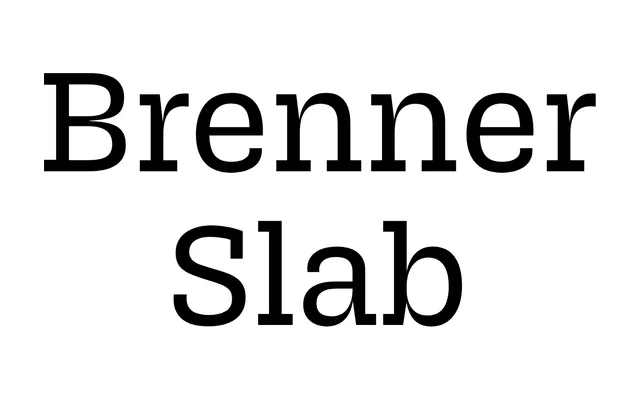 Brenner Slab specimen from Typotheque